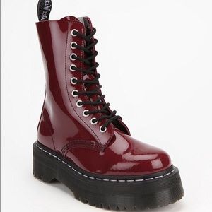 Dr. Martens X Agyness Deyn AGGY Boots Cherry Red